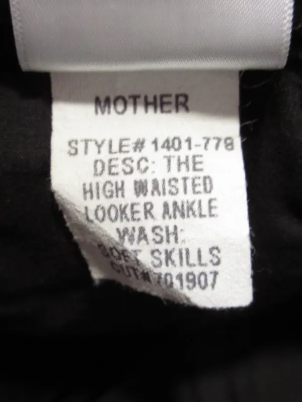 Mother High Waisted Looker Ankle in Soft Skills Stretch Velvet Skinny Pants 28 - Image 5