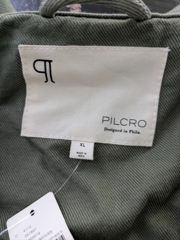 NWT Pilcro By Anthropologie Olive Moto Jacket Size XL - Image 5