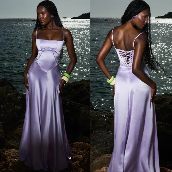House of L D-DD 'Anabella' Orchid Lace Up Maxi Dress‎ NWOT - Image 5