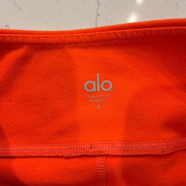 Alo Yoga Y2K Goddess Ribbed Leggings Neon Azalfa Stormy Heather Size Small - Image 6