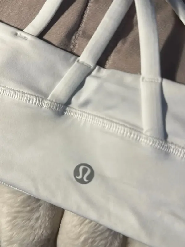 LULU LEMON White Athletic Halter Bra - Image 4
