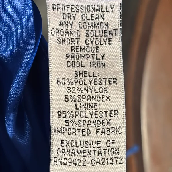Vintage Jessica McClintock‎ Blue Cocktail Dress - Image 4