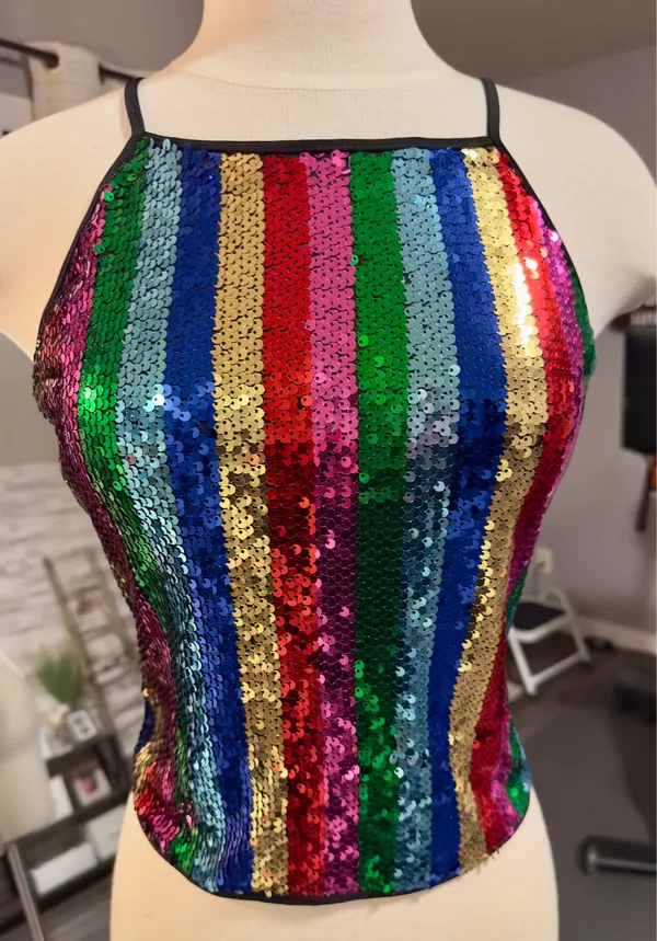 Miley + Molly Sequin Halter Top - Image 2