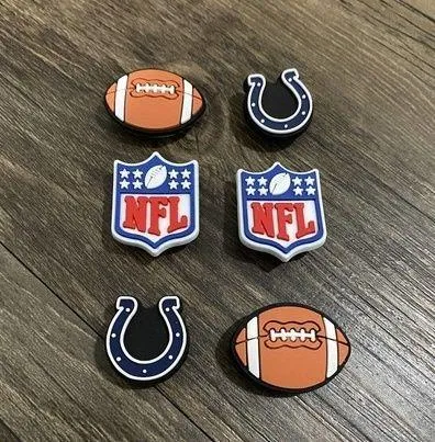 Indianapolis Colts Football Team Charm For Crocs Shoe Charms - 6 Pieces - Image 2