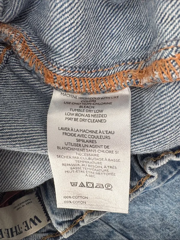 We The Free CRVY Outlaw Wide Leg Baggy Jeans Women Size Small - Image 10