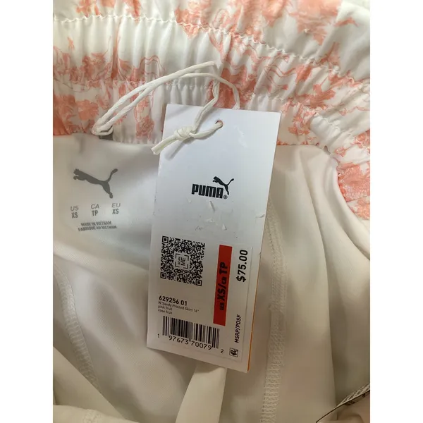 Puma Sandy Printed Skirt 16 White Pink Floral Toile‎ Golf Tennis Skort XS NWT - Image 5