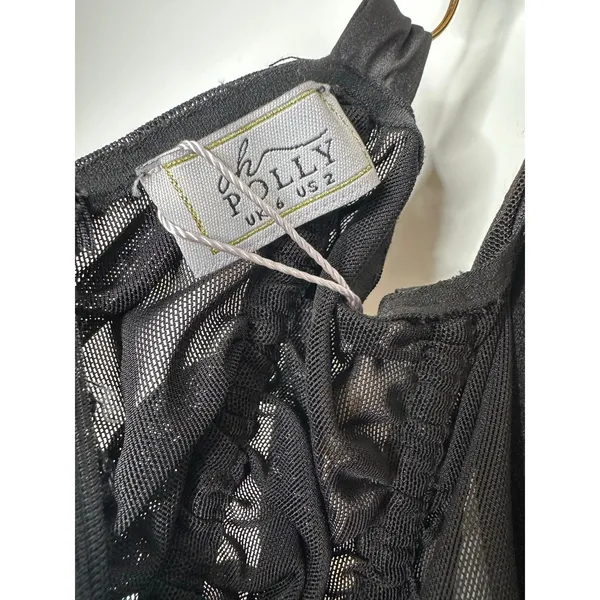 NWT Oh Polly Mesh Corset Mini Dress Women's Black Size 2 - Image 5