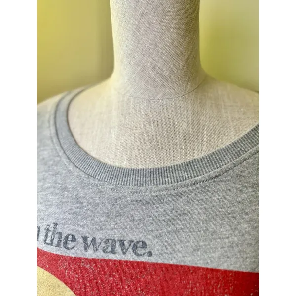 Coca Cola Catch The Wave Crewneck Long Sleeve Raw Hem Sweatshirt Size XL - Image 11