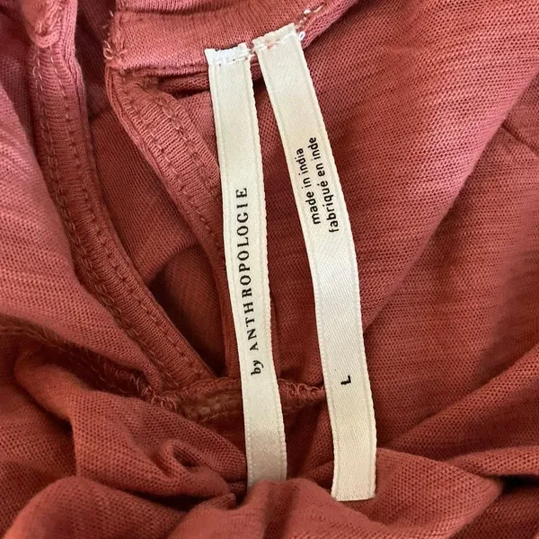 Anthropologie Georgia Pink Tiered Babydoll Sleeveless Casual Tunic Top Size L - Image 3