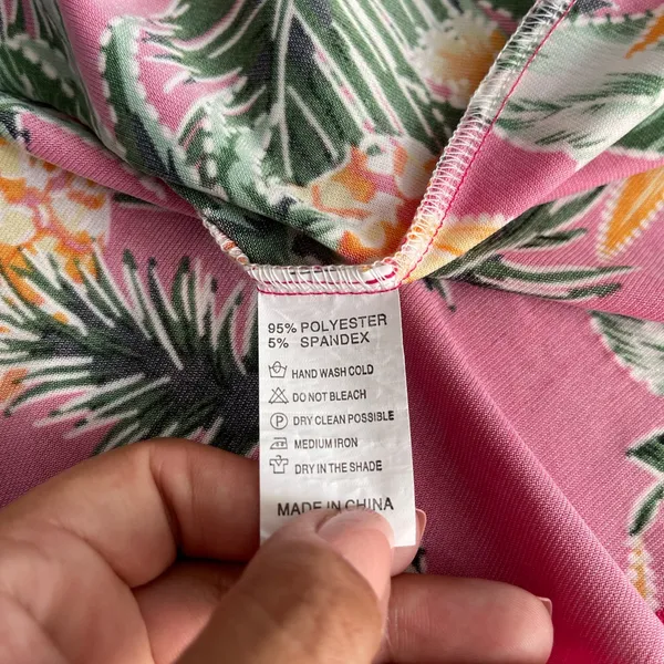 Shoreline Tropical Print Maxi Dress - Black and Pink - Image 5