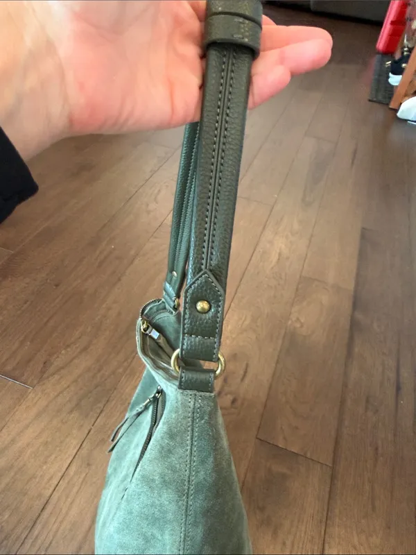 The Sak Sequoia Suede Hobo Bag in Moss Green - C11-686 - Image 7