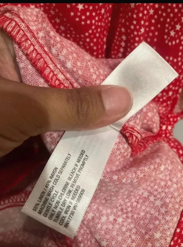 Universal Thread Medium Red Star Print Button Front Flutter Sleeve Mini Dress #1 - Image 7