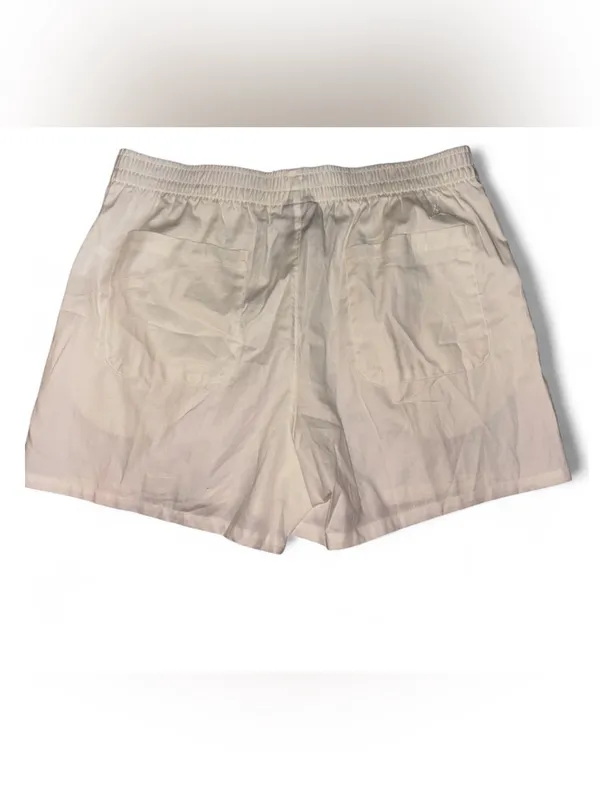 Jordan Cream Elastic Waist Embroidered Shorts - Image 2