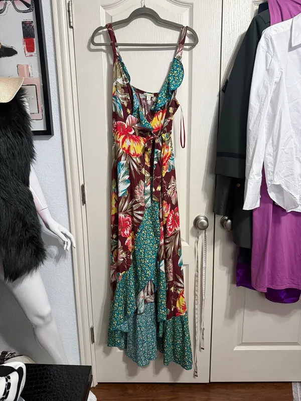 NWT Miami‎ Floral Wrap Maxi Dress Summer Resort - Image 2