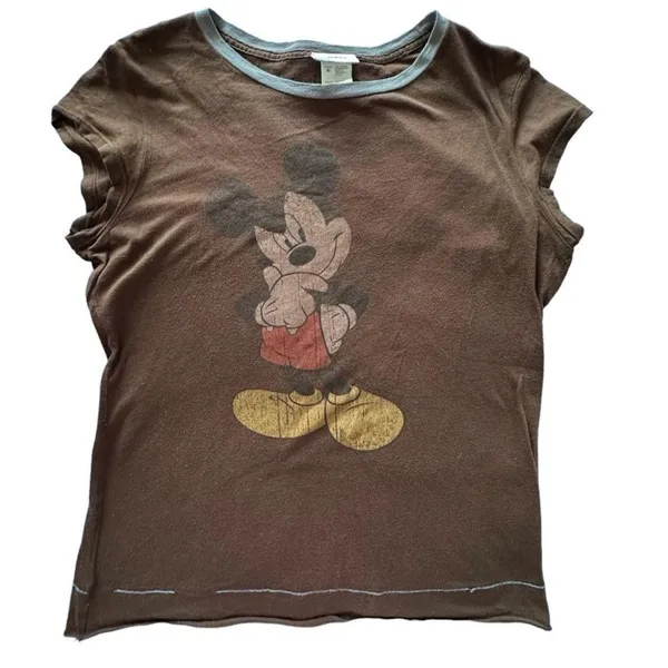 Walt Disney World Mickey Mouse Brown Tee Size XL - Image 3