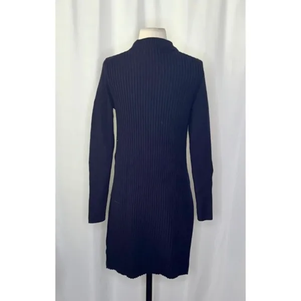 ALEX MILL Ribbed Tunic Sweater Dark Navy Blue Pullover Merino Wool Knit Small - Image 8