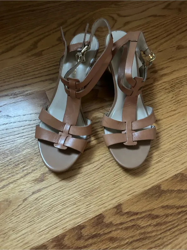 Franco Sarto Wedge Leather Sandals - Image 2