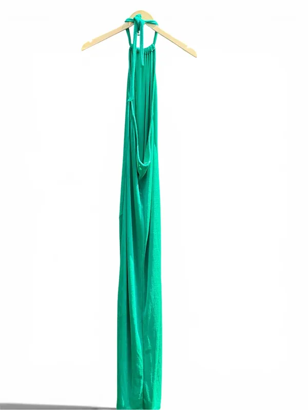 ASOS DESIGN Green Halter Neck Maxi Dress, Size US 6 (UK 10) - Image 9