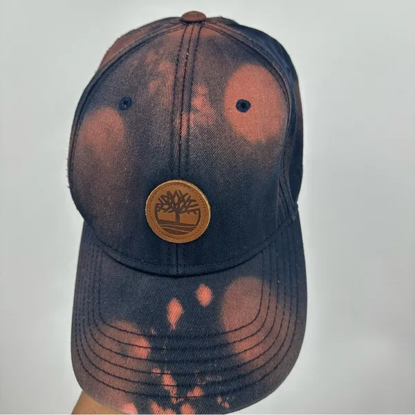 Vintage Y2K Timberland Custom Bleach Splatter Dad Hat OS - Image 4