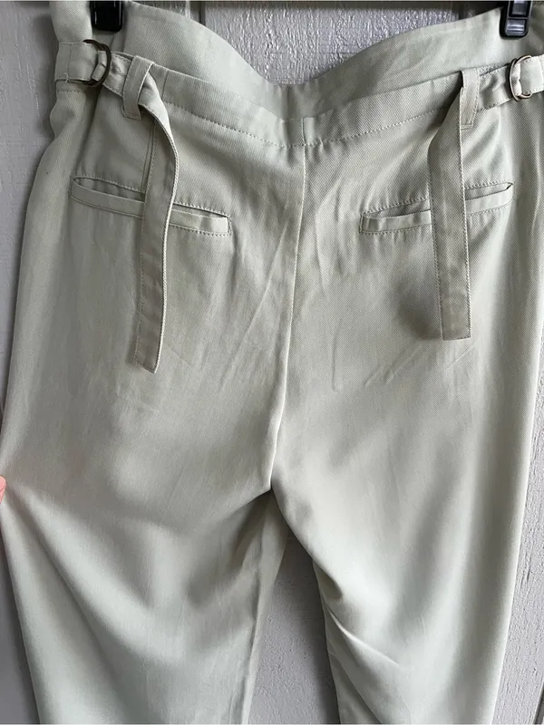 Free People NWT Falling Out Trouser Pants in Alfalfa Green Size 8 - Image 7