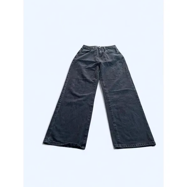 Y2K black wide leg jeans soft grunge baggy denim Size Small 🖤 - Image 3