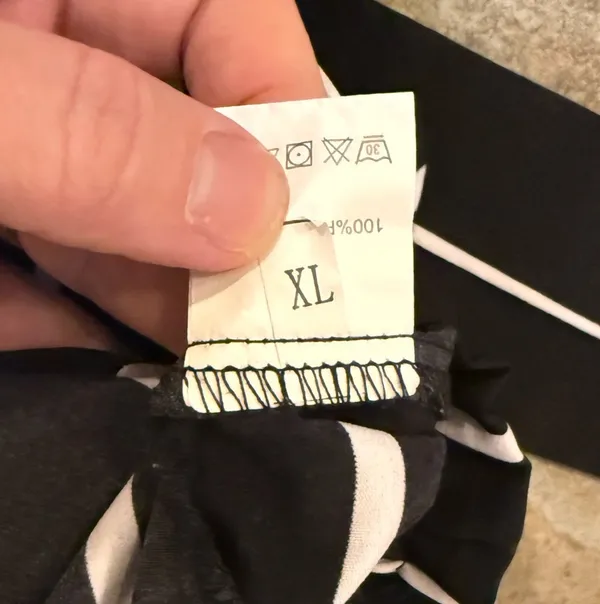Black and White Striped Shorts Size XL - Image 4