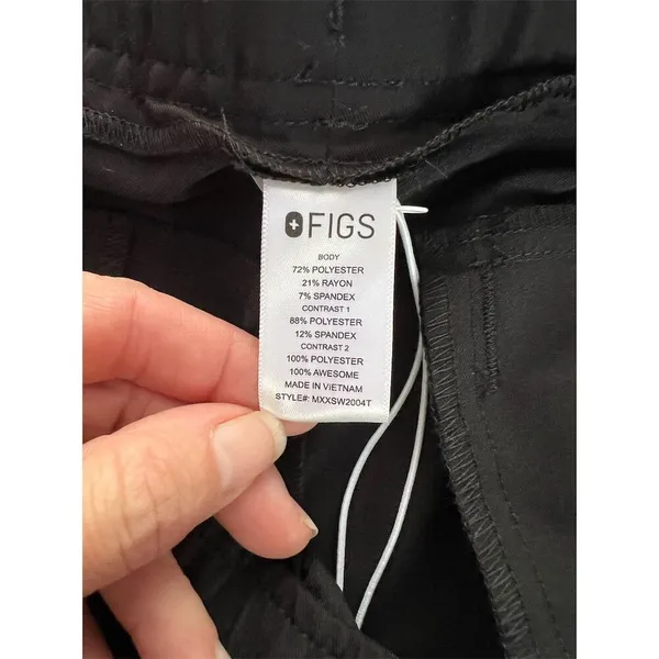 Figs Tansen Jogger 2.0 Unisex Tall 2XL Black Elastic Waist Pants - Image 4
