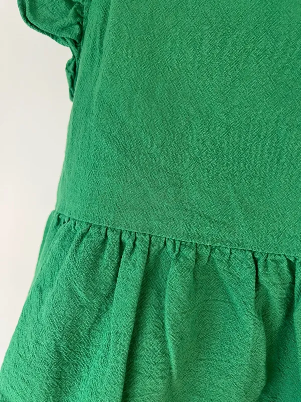 Green Peplum Top Size M - Image 3