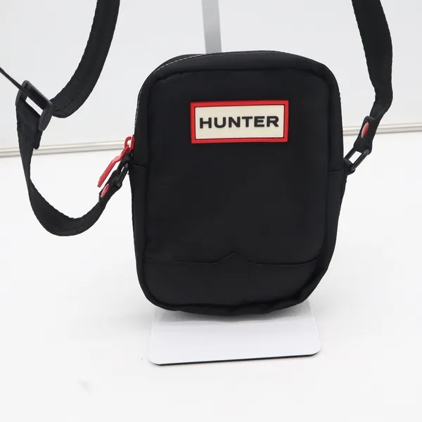 Hunter Original Nylon Crossbody Bag Black Water Resistant Festival Travel Bag - Image 2