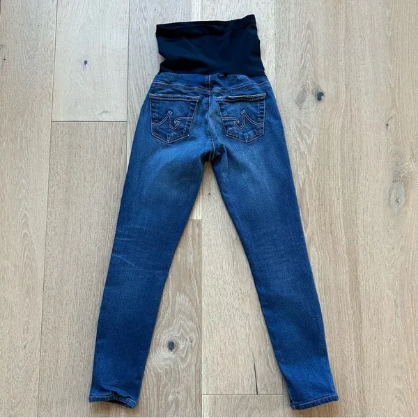 AG Adriano Goldschmied Maternity Baby Stretch Comfort Solid Wash Jeans Size 24 - Image 8