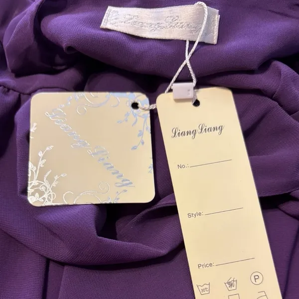 Liang Liang Purple High Low Dress Size missing - Pit to pit 19” across - Image 7