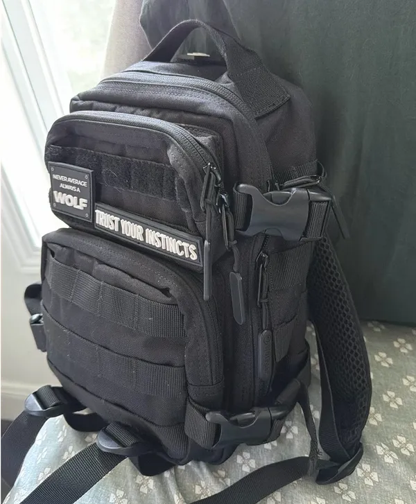 Wolf pak mini backpack Black - Image 3