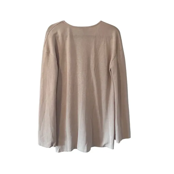 Princess Polly Beige Pearl Button‎ Knit Cardigan Long Sleeve V Neck Women's S - Image 2