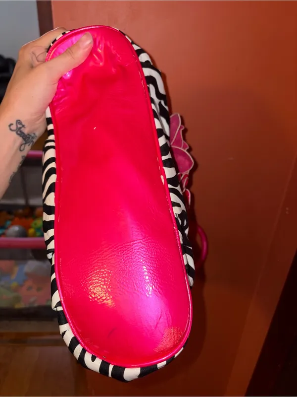 Y2K 2000’s Pink Floral Zebra-Print Shoulder Bag - Image 11