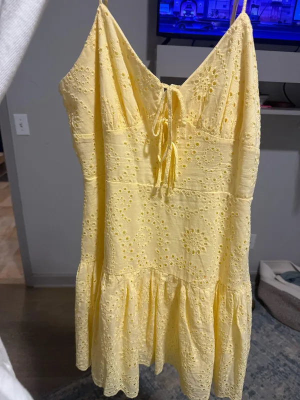 Yellow Mini Dress Size L - Image 4