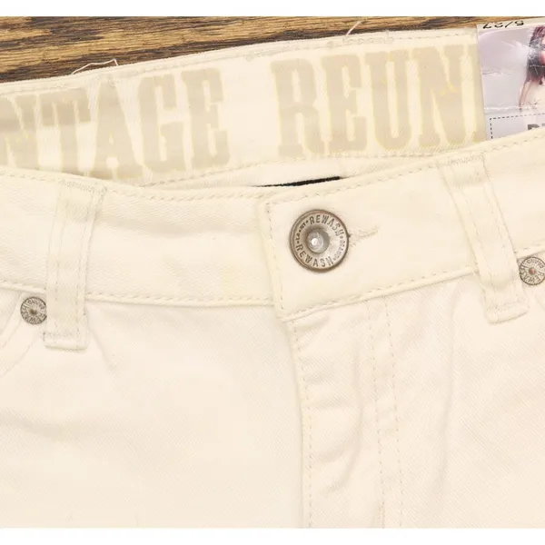 Rewash Juniors Ripped Natural Wash Skinny Jeans 2606602 Ivory Off White 5 - Image 4