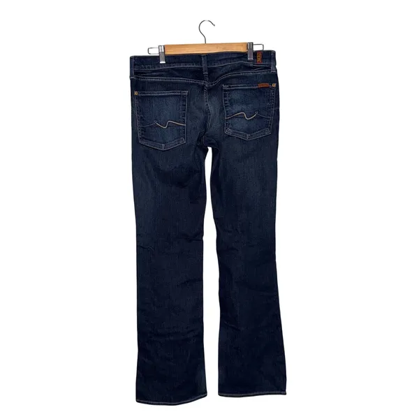 7 For All‎ Mankind Bootcut Jeans Women 31 Dark Wash Excellent Made in USA - Image 2