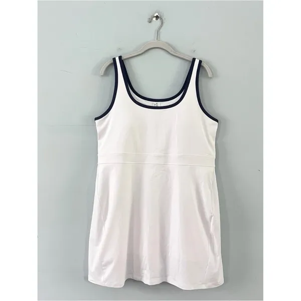Fabletics Sporty Classic Built-In Short Dress White Collegiate Navy NWT Size XXL - Image 3