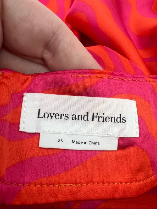 Lovers + Friends Eiden pants wavy tiger‎ pink orange sz XS revolve - Image 5