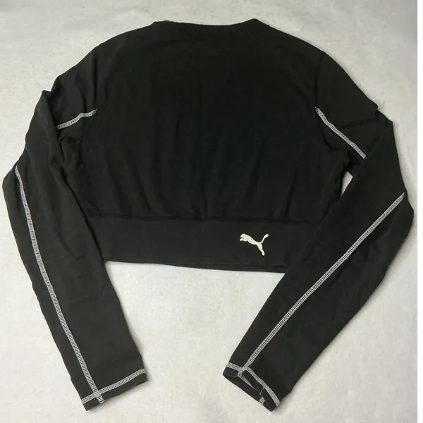 Puma‎ BMW M Motorsport Womens Crop Long Sleeve Top Black Medium - Image 2