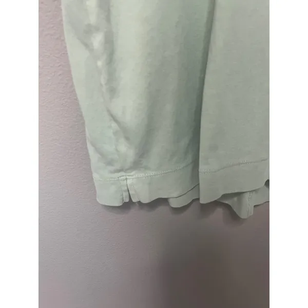 Karin Hart Women's Sage Green Cotton‎ Short Sleeve Scoop Neck T-Shirt Size 1X - Image 2