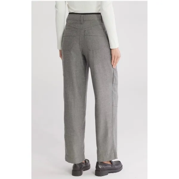 Democracy Clothing Curve Equality Straight Leg Pants‎ Grey Heather Drawstring 12 - Image 2