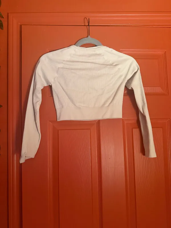 Long sleeve athletic crop top White Size XS - Image 2