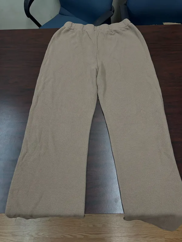 Comfrt Wide Leg Waffle Weave High Rise Lounge Pants Size X-Large - Image 4