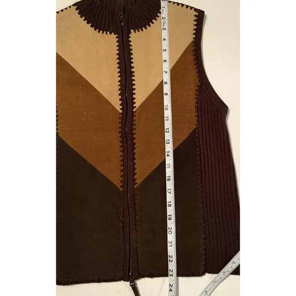 Designer Studio Originals Vest Womens MED Genuine Leather‎ Rodeo Western Cowgirl - Image 9