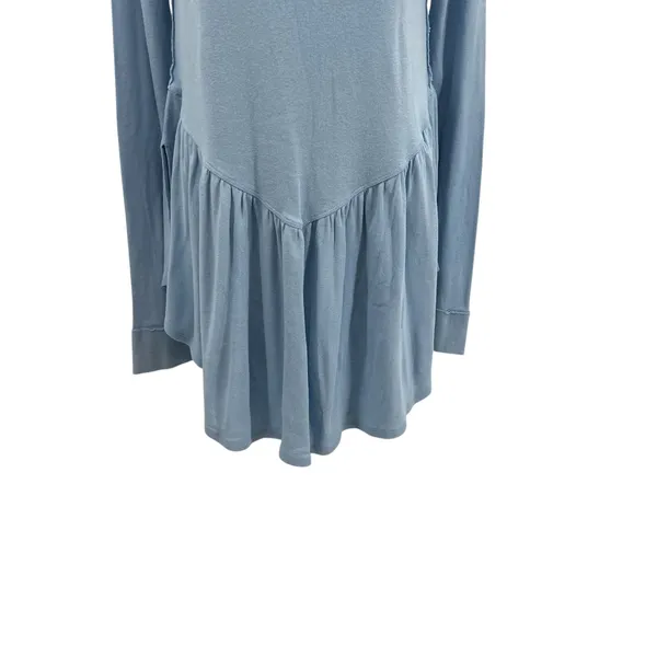 Free People We The Free Rose Petal Tee Shirt Long Sleeve‎ Blue Size Large - Image 6