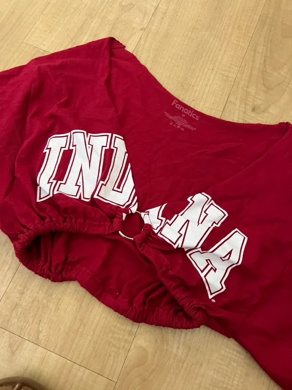 Snipped By Steph Indiana University Ring Crop Top - Image 2