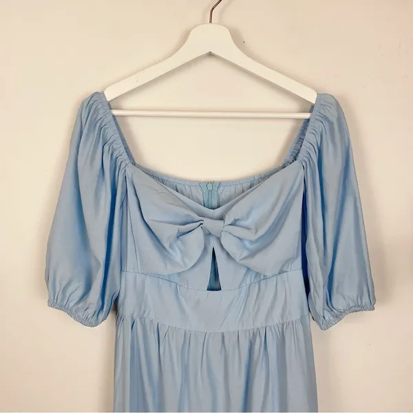 J.ING Blue Summer Casual Baby Doll Mini Dress Size Large - Image 4