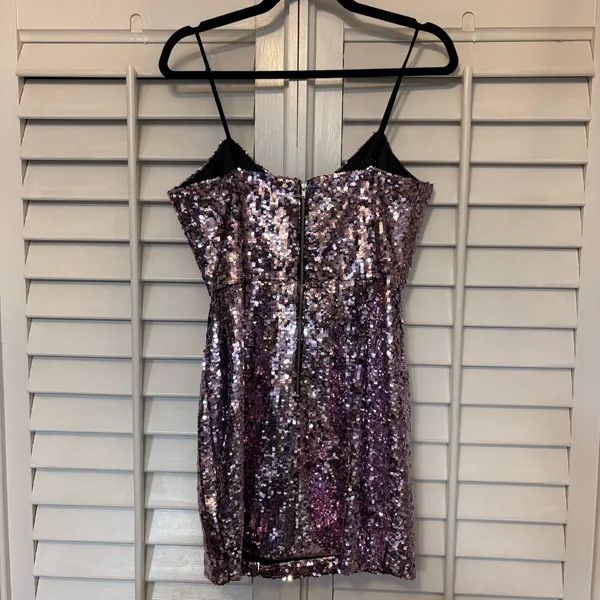 Parker Purple Sequin‎ Dress Size 4 - Image 2