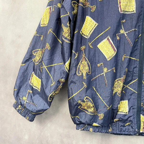 Vintage Slade Womens Windbreaker Jacket Size M Golf Boxy Retro 80s 90s Kitsch - Image 4